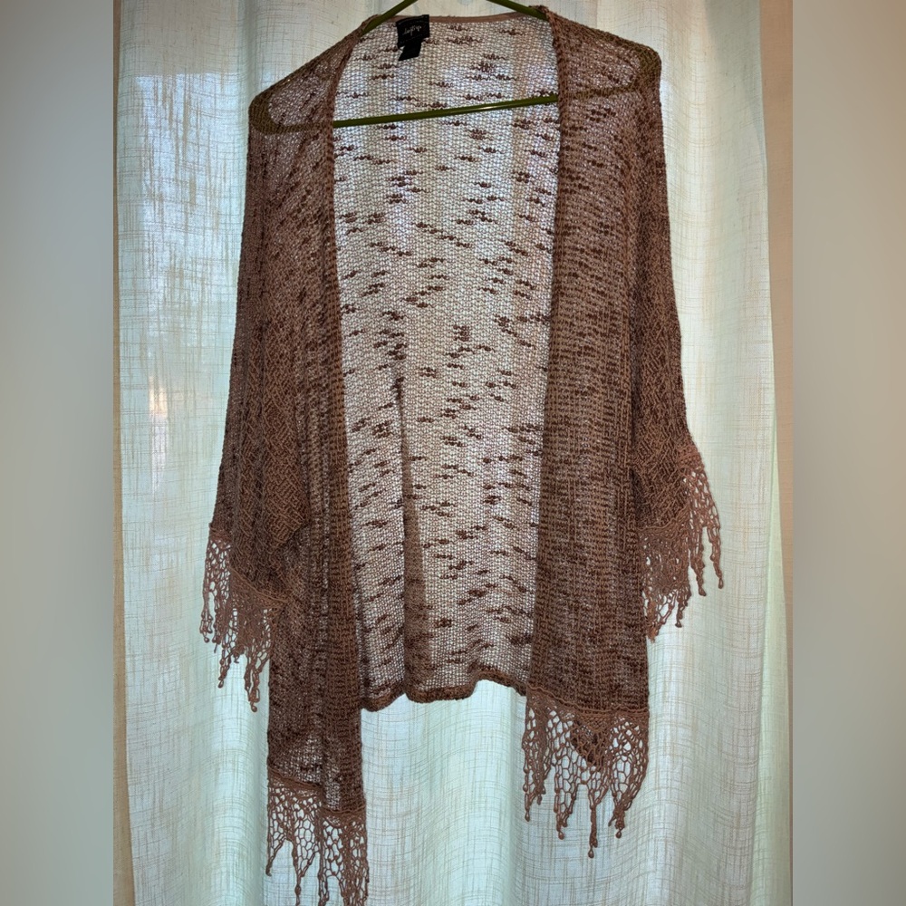 Daytrip Brown Open-Front Cardigan